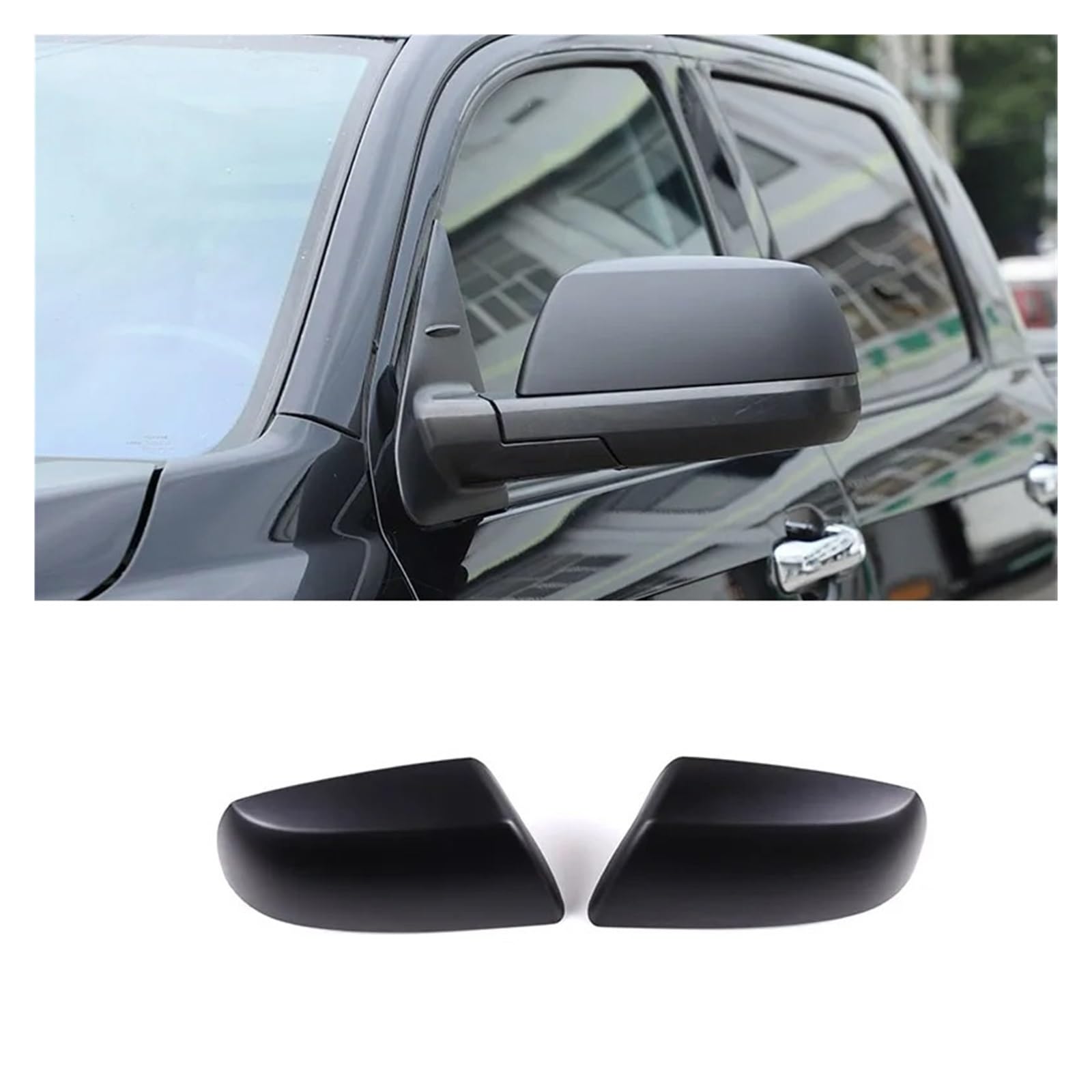 Auto Innenraum Für Toyota Für Tundra Für Crew Für Sequoia 2008-2021 ABS Auto Rückspiegel Seitenspiegel Dekorieren Abdeckung Trim Aufkleber Außen Zubehör Interieur Zubehör(Matt Black) von Hguvsjd