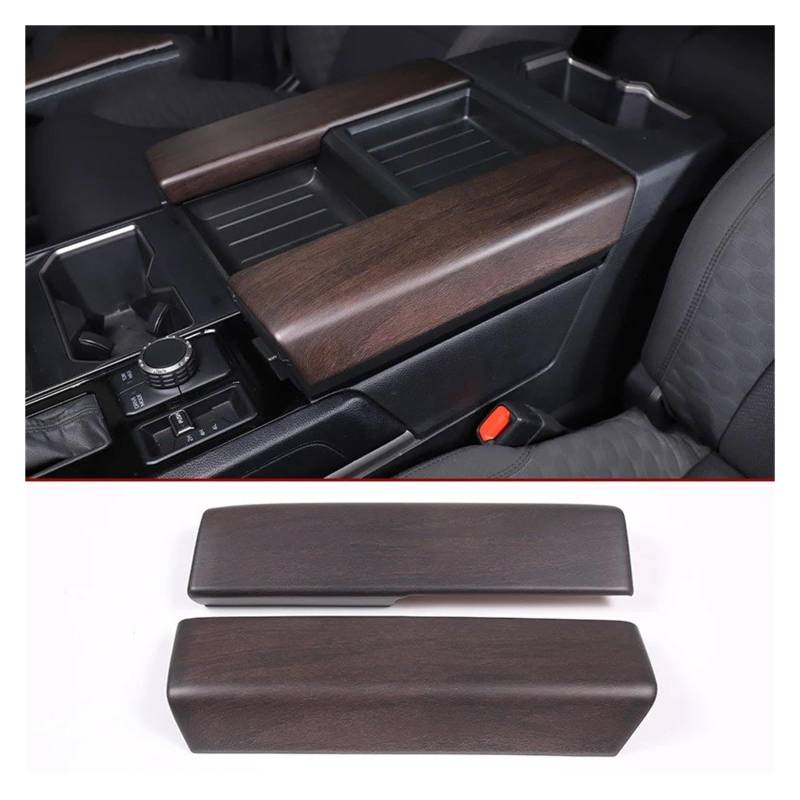 Auto Innenraum Für Toyota Für Tundra Für Sequoia 2022-2023 ABS Auto Center Console Armlehne Box Schutzhülle Aufkleber Trim Auto Innen Teile Interieur Zubehör(Oak Wood Grain) von Hguvsjd