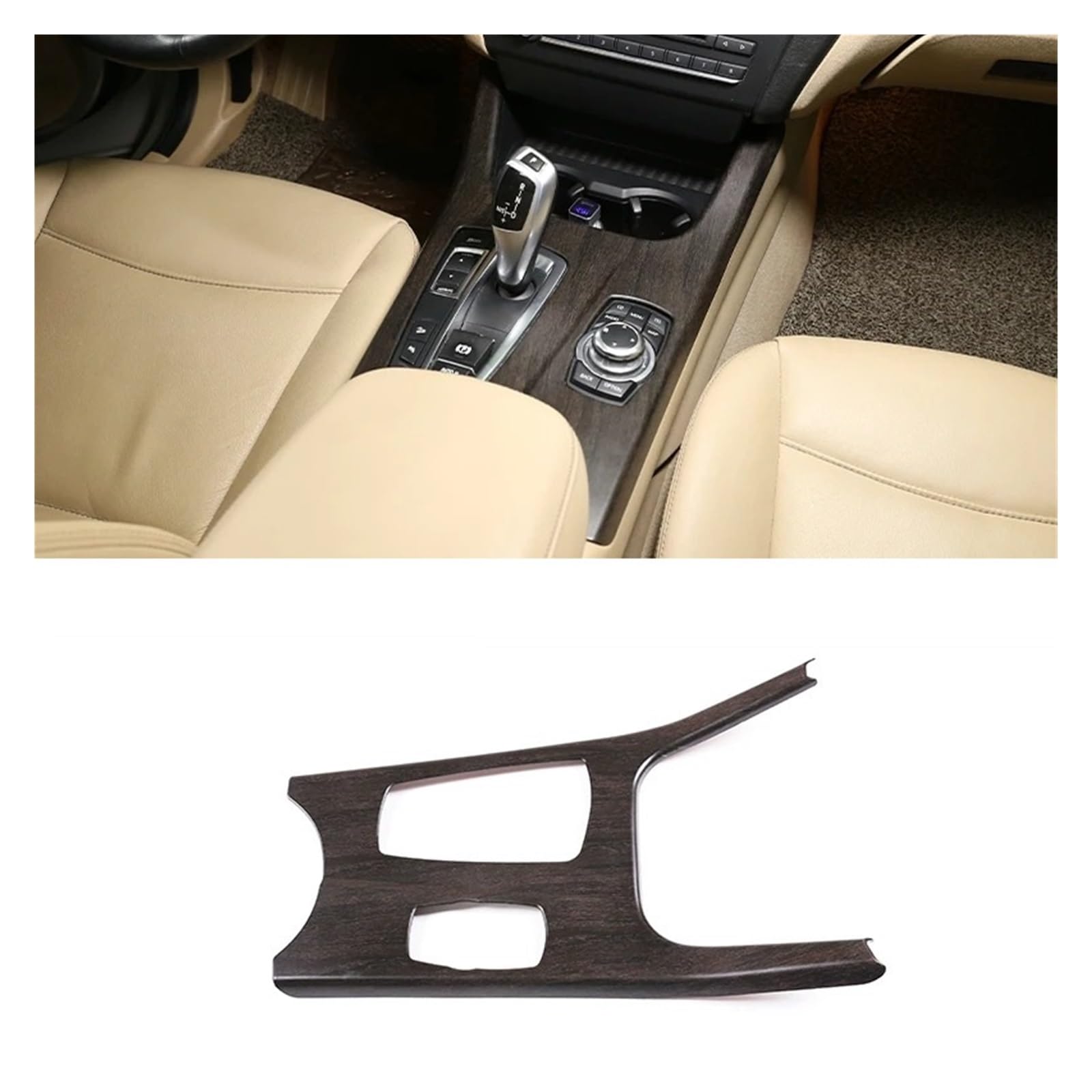 Auto Innenraum Für X3 F25 X4 F26 2011-2017 LHD RHD ABS Auto Center Control Getriebe Shift Panel Abdeckung Aufkleber Trim Zubehör Interieur Zubehör(LHD oak grain) von Hguvsjd