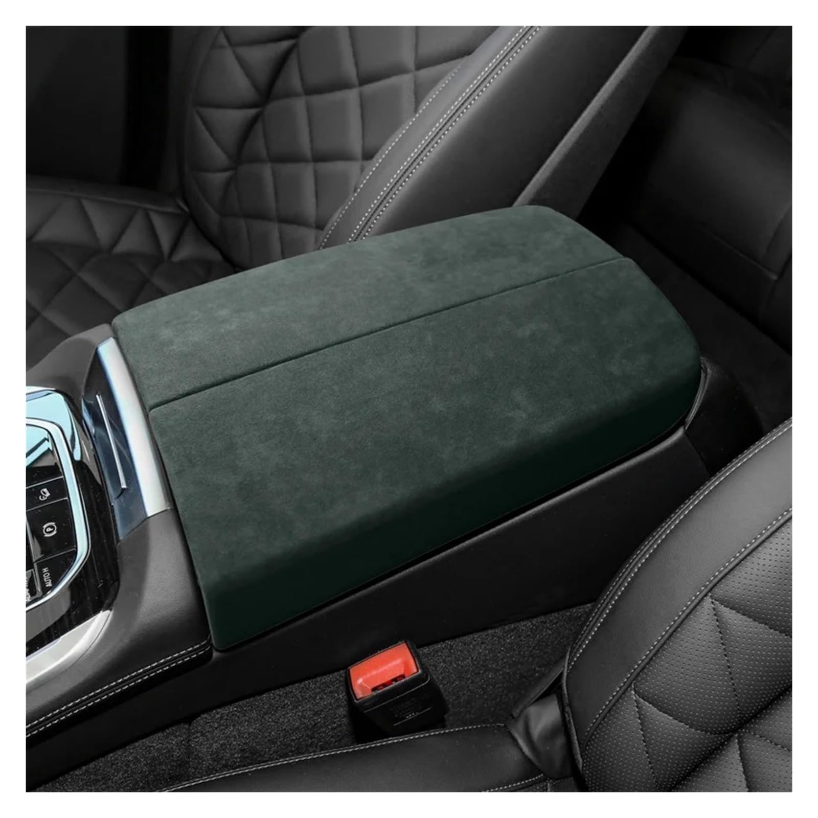 Auto Innenraum Für X5 X6 G05 G06 2019 2020 2021 2022 Wildleder Auto Mittelkonsole Armlehne Matte Abdeckung Innenverkleidung Zubehör 2 Stück Interieur Zubehör(Green) von Hguvsjd