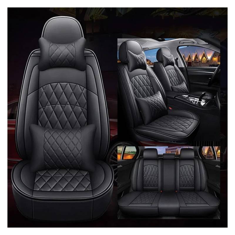 Hguvsjd Autositzbezüge Für Buick Für Enclave Für Cascada Für Encore Für Lacrosse Für Excelle/Universal Fit Auto Sitzbezug Autositzüberzug(Black 5 Seat a) von Hguvsjd