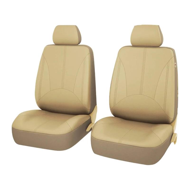 Hguvsjd Autositzbezüge Für Kadjar Für Koleos Für Duster/Universal Autositzbezug/Taxi Auto Zubehör Autositzüberzug(2pcs-beige) von Hguvsjd