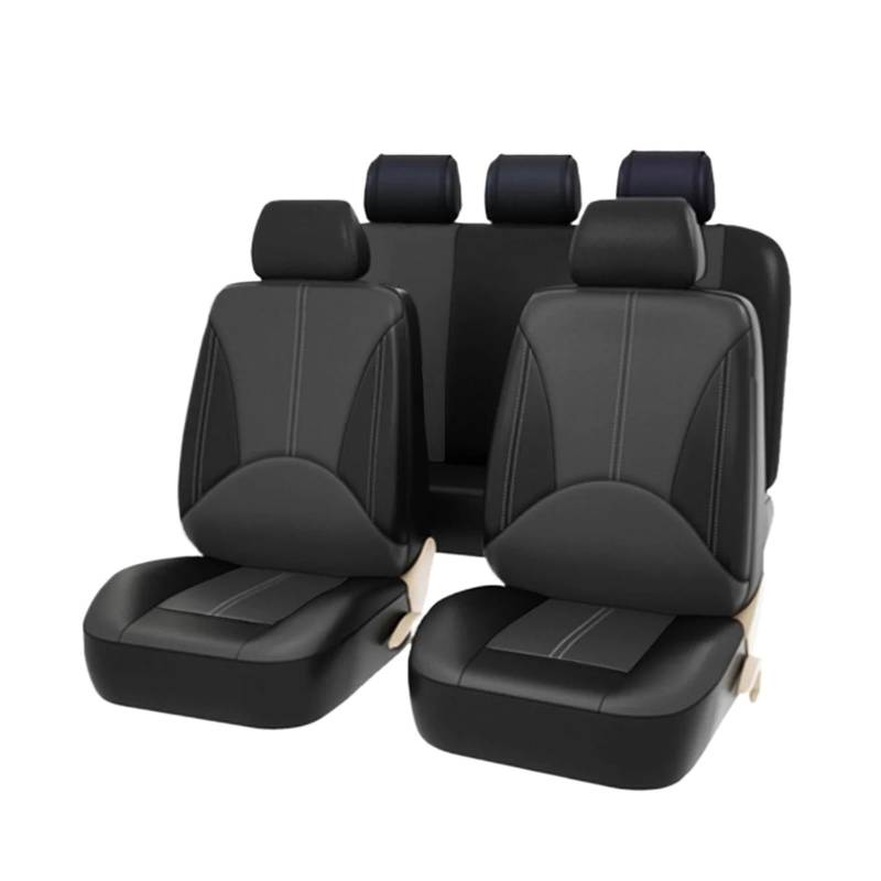 Hguvsjd Autositzbezüge Für Subaru Für Legacy Für Impreza/Universal Autositzbezug/Taxi Auto Zubehör Autositzüberzug(5pcs-Black beige) von Hguvsjd