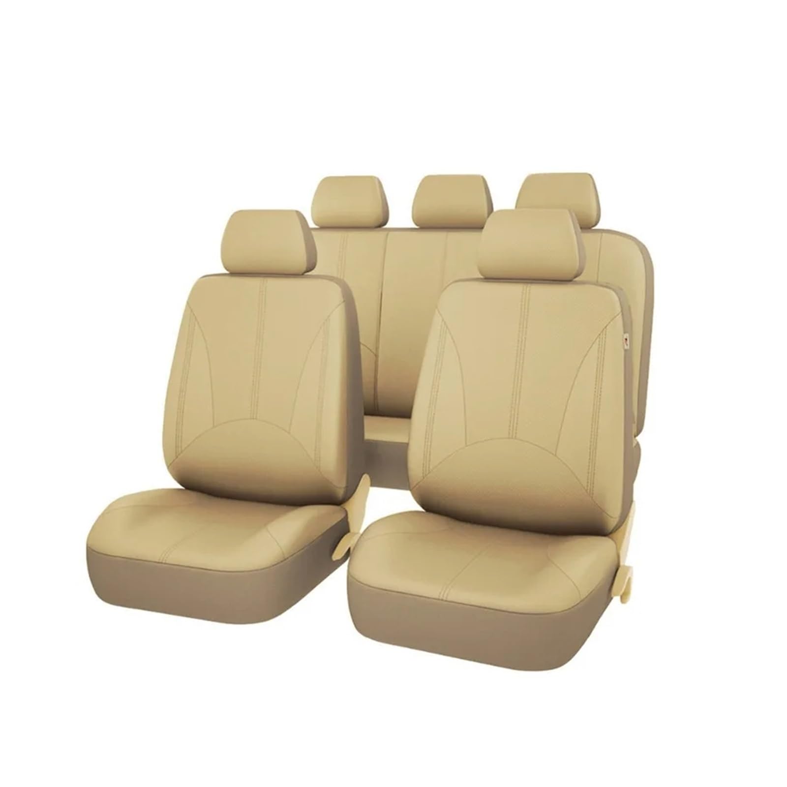 Hguvsjd Autositzbezüge Für VW Für Passat B7 Für Polo/Universal Autositzbezug/Taxi Auto Zubehör Autositzüberzug(5pcs-beige) von Hguvsjd