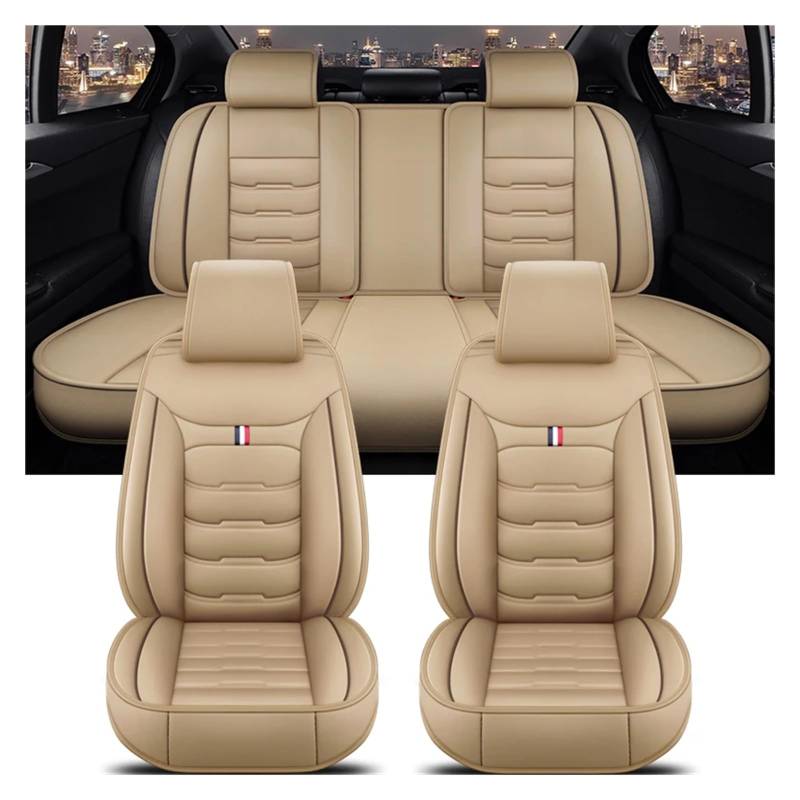 Hguvsjd Autositzbezüge Für die meisten Automodelle. Bequemer, atmungsaktiver/universeller Autositzbezug Autositzüberzug(Beige 5 Seat a) von Hguvsjd