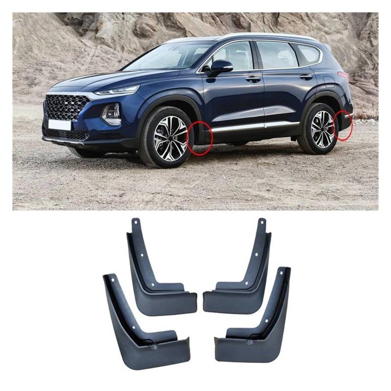 Kotflügel Für Hyundai Für Santa Fe IX45 2019 2020 2022 Kotflügel Schlamm Flap Flaps Splash Guards Für Kotflügel Schutz Abdeckung Kit Schutzbleche von Hguvsjd