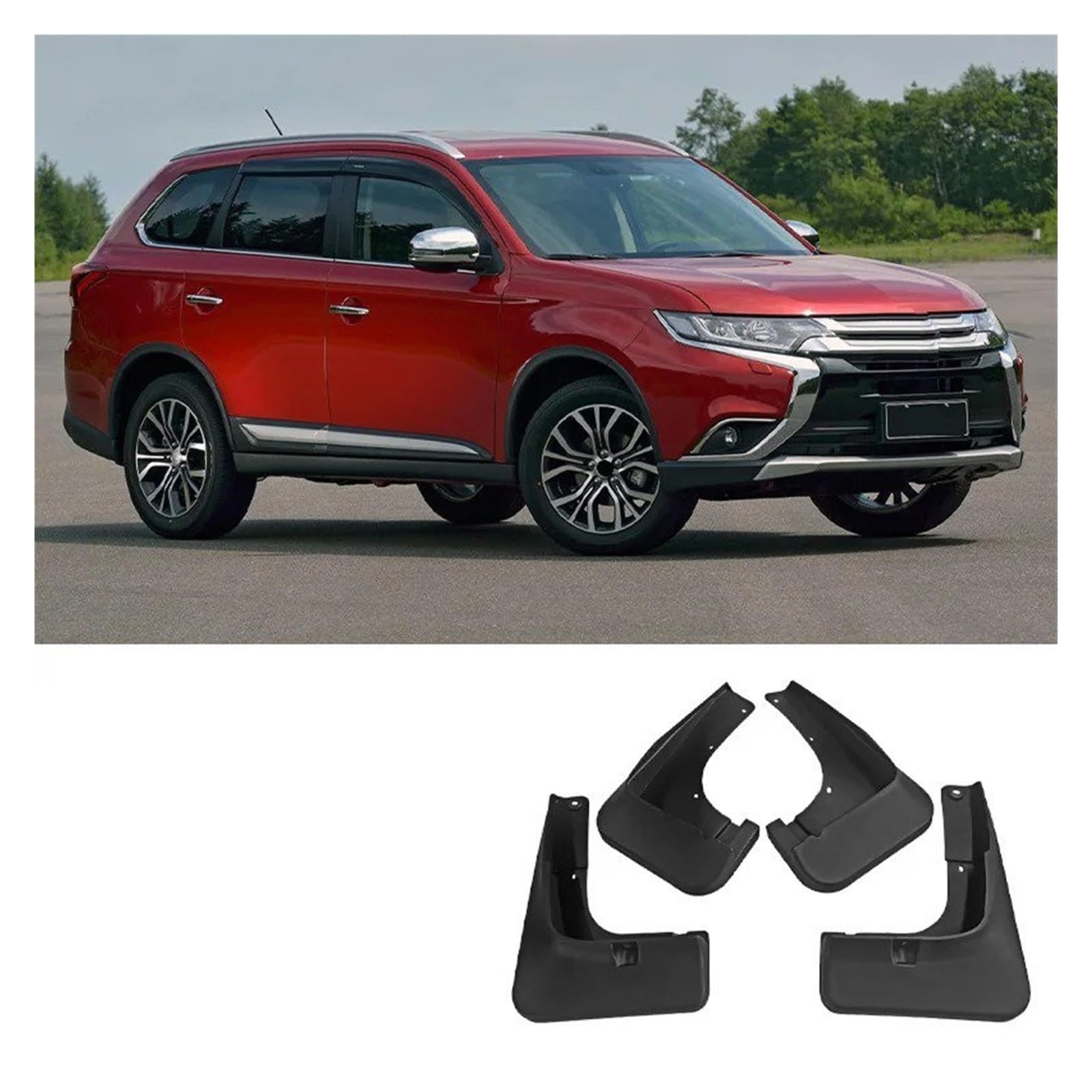 Kotflügel Für Mitsubishi Für Outlander 2013-2019 Schlamm Flaps Set Kotflügel Spritzschutz Für Fender Auto Zubehör Vorne Hinten Räder Schutzbleche(2015-2019) von Hguvsjd