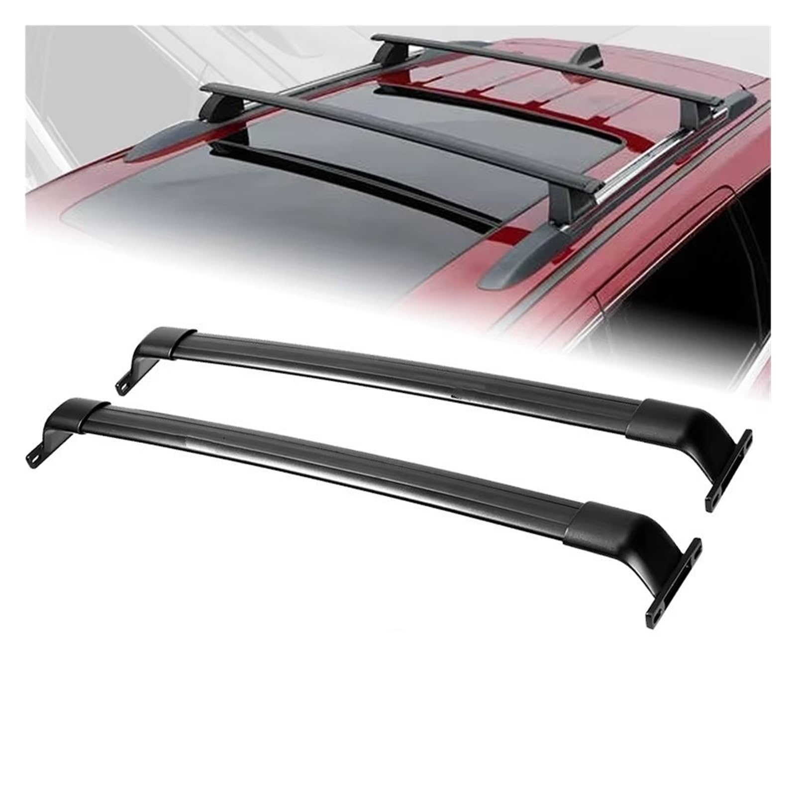 Relingträger Für Jeep Für Grand Für Cherokee L 2021-2023 Bars Aluminium Auto Dach Top Gepäck Träger Rack Halter 75 Kg Last Lager Dachträger von Hguvsjd