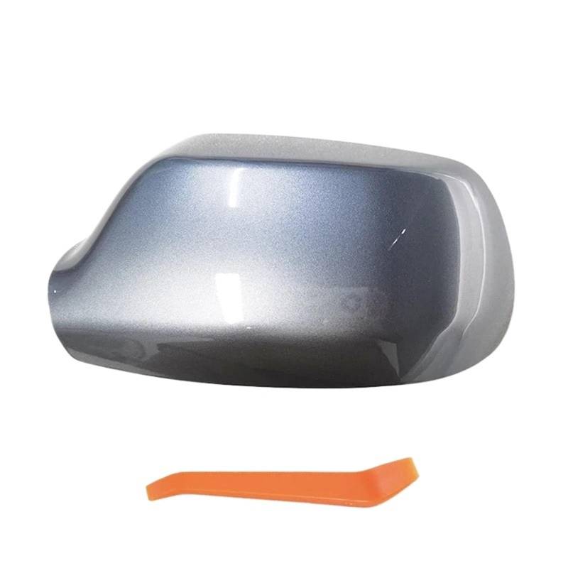 Tür Spiegelkappen Für Mazda 2 Für Demio 2002-2006 Rückspiegel Abdeckung Gehäuse Deckel Fall Zubehör Rückspiegelkappe(L Titanium gray) von Hguvsjd