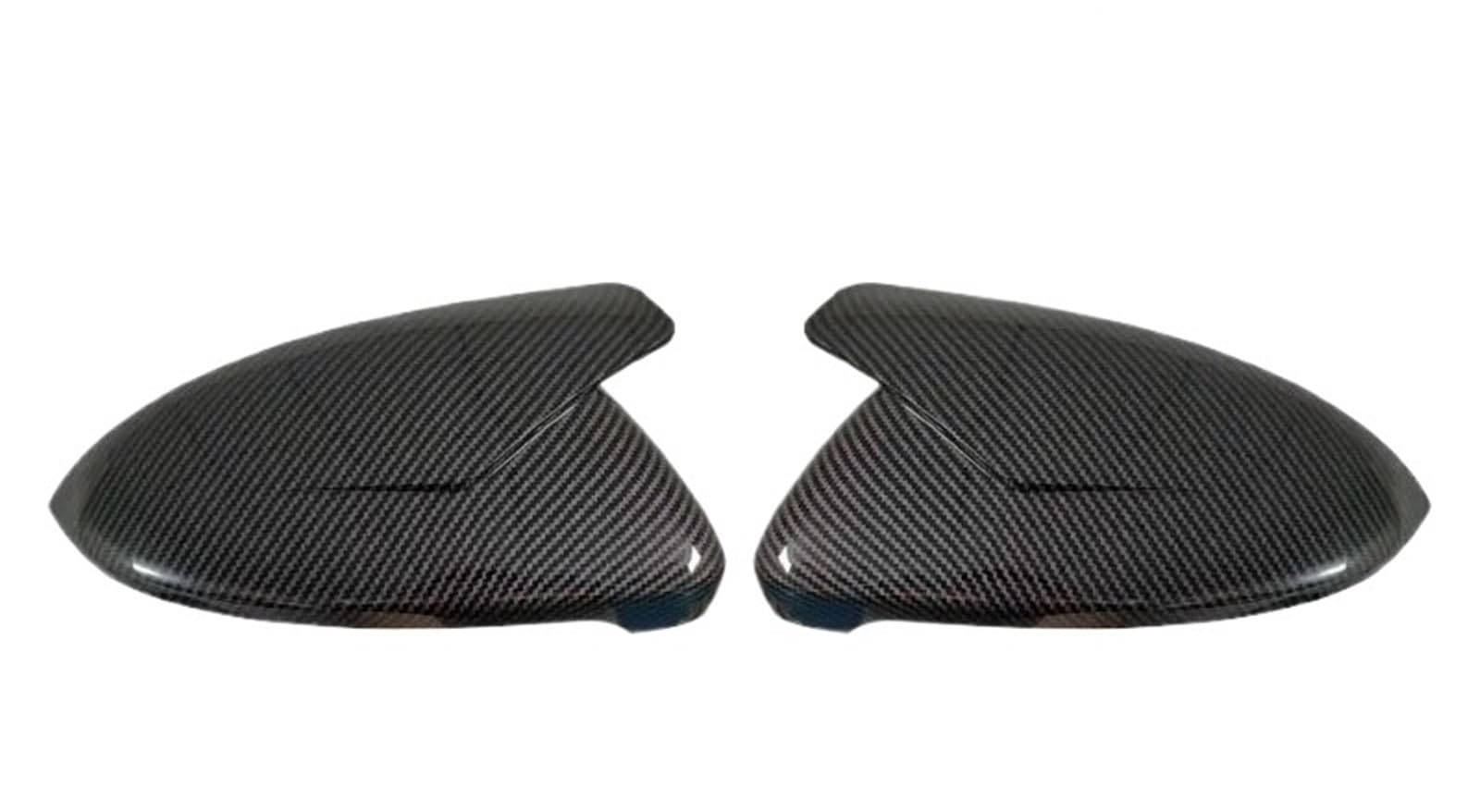 Tür Spiegelkappen Für VW Für Golf Für GTI 7 Mk7 2014-2018 Für Touran Auto Rück Seite Spiegel Abdeckung Horn Flügel Kappe Rückspiegelkappe(Carbon Fiber Pattern) von Hguvsjd