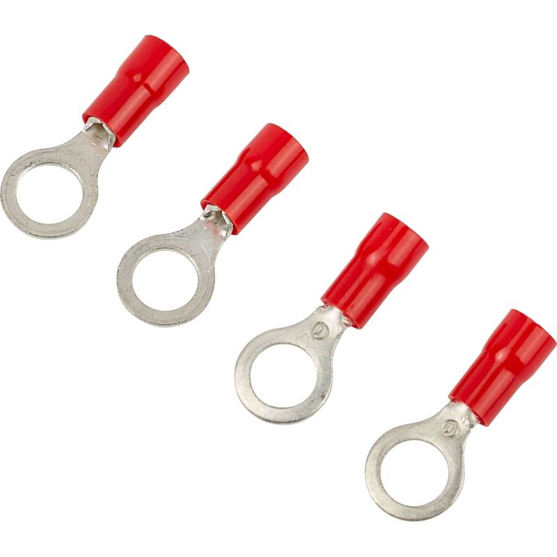 Hi-Q Tools 4er Ringösenset M6 für Batteriepole rot für 0,5-1,5 mm² von Hi-Q Tools