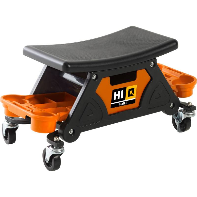 Hi-Q Tools Multi-Werkstatt-Sitz rollbar bis 150 Kg schwarz/orange von Hi-Q Tools