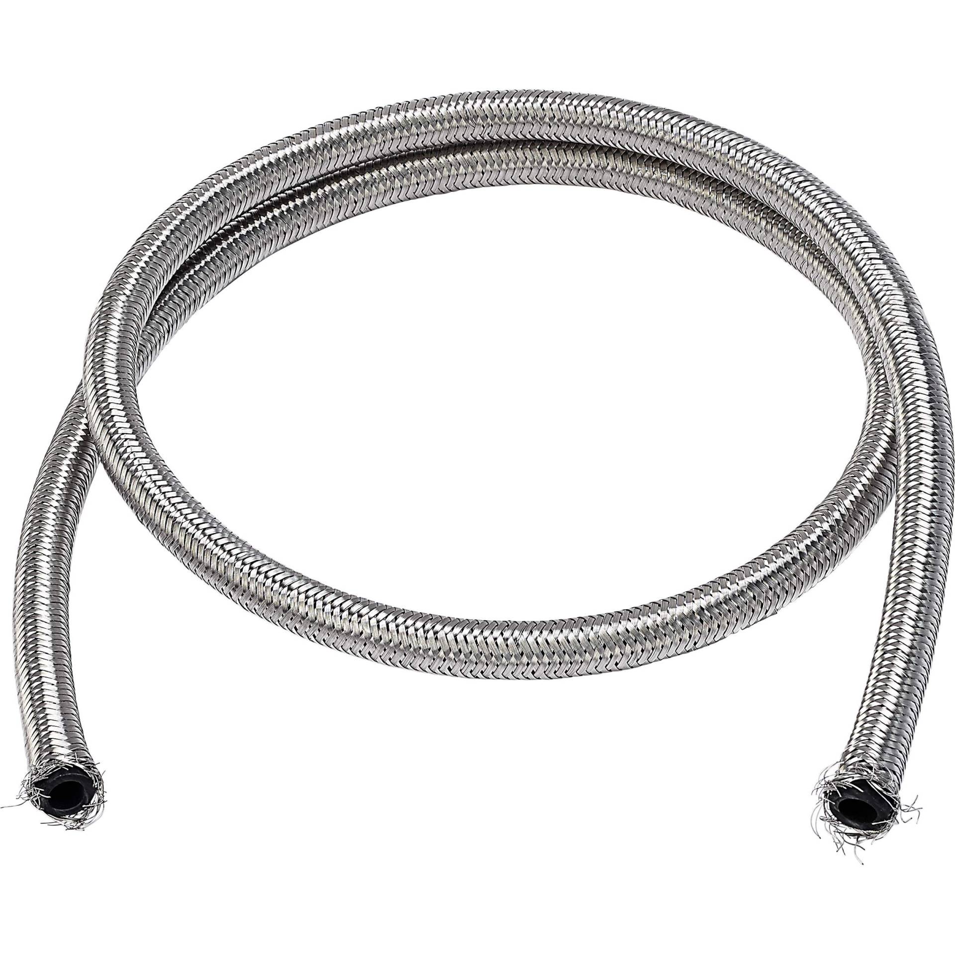 Hi-Q Benzinschlauch Stahlummantelt Innen-/Aussen-Ø 8/12mm, 1m, Unisex, Multipurpose, Ganzjährig, Edelstahl, Silber von Hi-Q