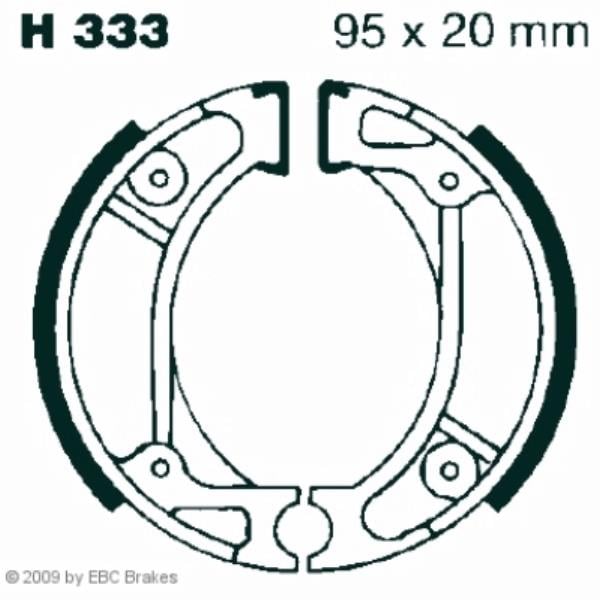 Hi-Q Bremsbacken H333/MF001, 95x20mm von Hi-Q