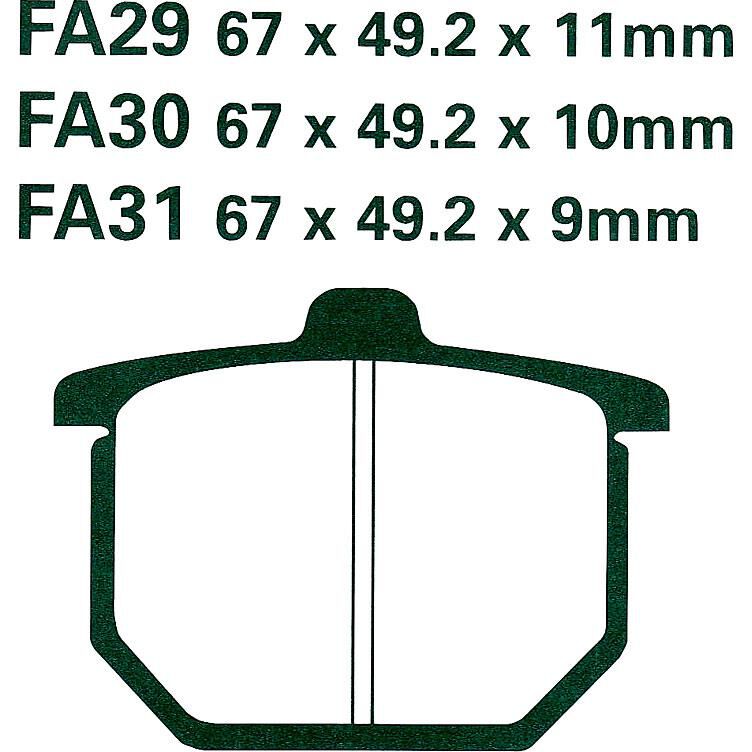 Hi-Q Bremsbeläge organisch FA029  67x49,2x11mm von Hi-Q