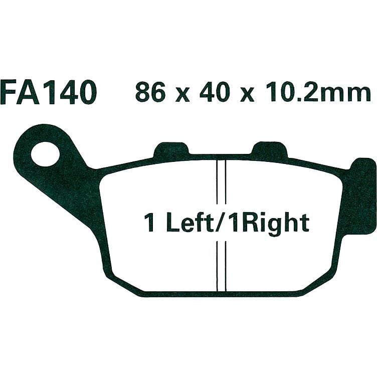 Hi-Q Bremsbeläge organisch FA140  86x40x10,2mm von Hi-Q