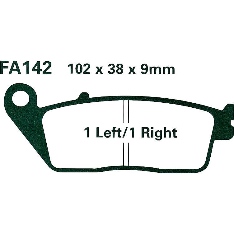 Hi-Q Bremsbeläge organisch FA142  102x38x9mm von Hi-Q