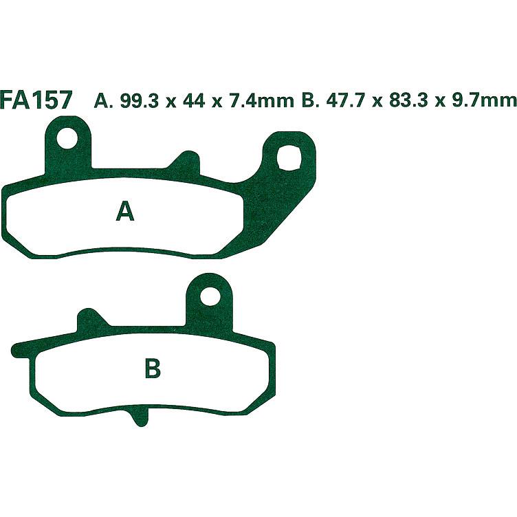 Hi-Q Bremsbeläge organisch FA157  47,7/99,3x83,3/44x9,7/7,4mm von Hi-Q