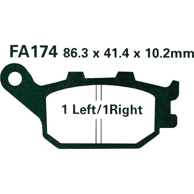 Hi-Q Bremsbeläge organisch FA174  86,3x41,4x10,2mm von Hi-Q