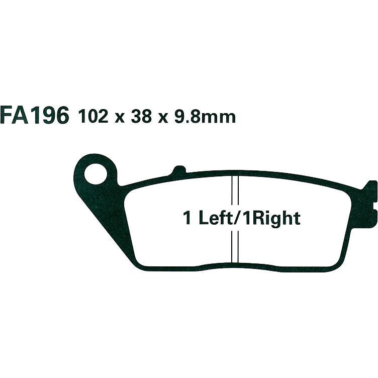 Hi-Q Bremsbeläge organisch FA196  102x38x9,8mm von Hi-Q