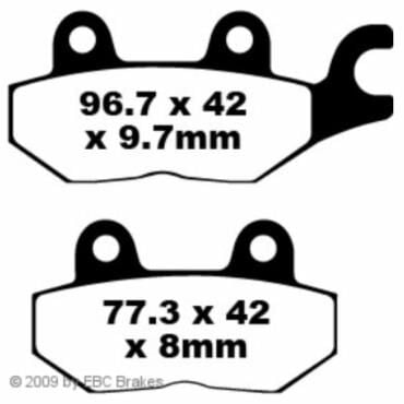 Hi-Q Bremsbeläge organisch FA215/2  96,7/77,3x42x9,7/8mm von Hi-Q