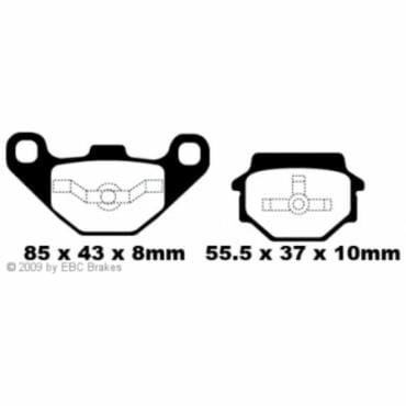 Hi-Q Bremsbeläge organisch FA251  85/55,5x43/37x8/10mm von Hi-Q