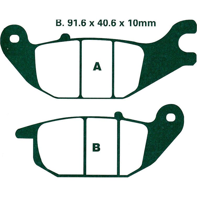 Hi-Q Bremsbeläge organisch FA343  107/91,6x41/40,6x10mm von Hi-Q