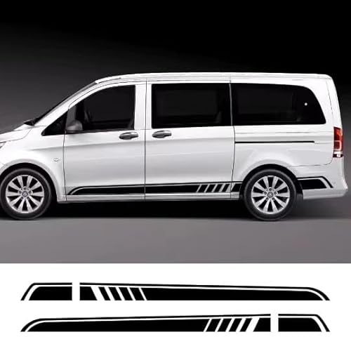 FSXTLLL Auto zijstrepen zijsticker Stickers, voor Mercedes Benz Vito Viano V Class w447 v260 (5D Kohlefaser) von Hicsticayt