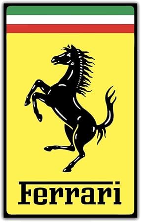 Hicsticayt Ferrari Plakette Sticker, Aufkleber, Doppelpack, mehrere Größen (10cm) von Hicsticayt