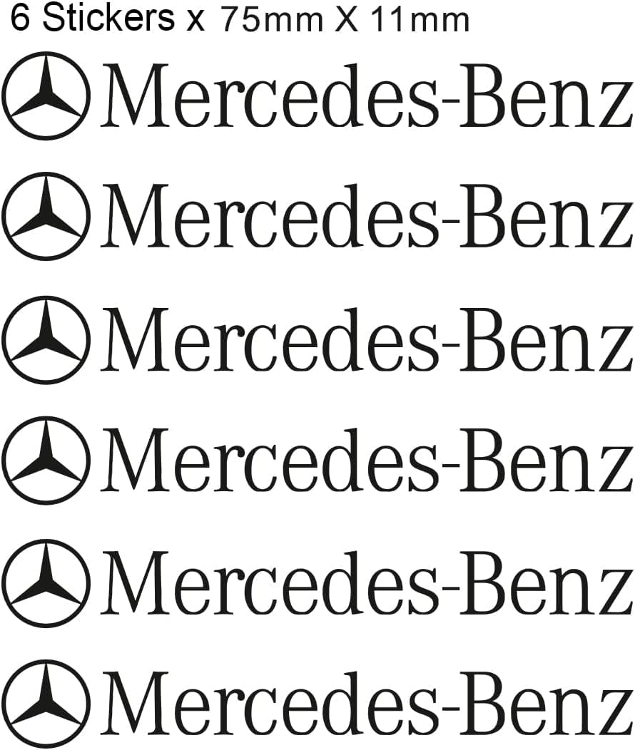 Hicsticayt Stickers Aufkleber für Bremssattel Schwarz Kompatibel mit Mercedes Benz Bremsen TBS31 (schwarz) von Hicsticayt