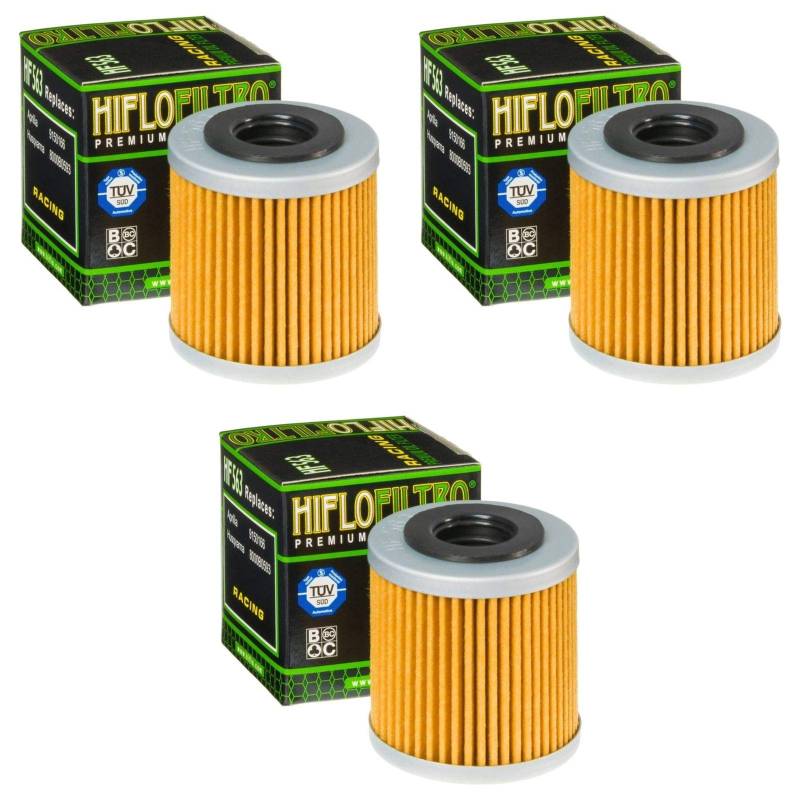 Hiflo 3x Ölfilter SXV 550 2006-2014 HF563 von HifloFiltro