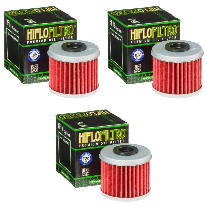 Hiflo 3x Ölfilter CRF 450 R 2002-2015 HF116 von HifloFiltro