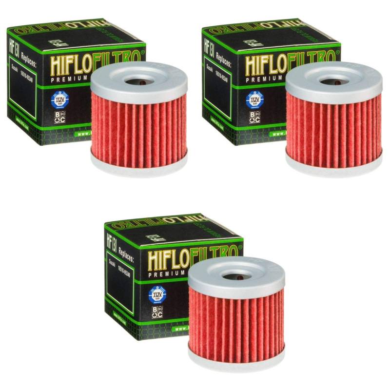 Hiflo 3x Ölfilter Supermoto 125 DD 2008-2015 HF131 von HifloFiltro