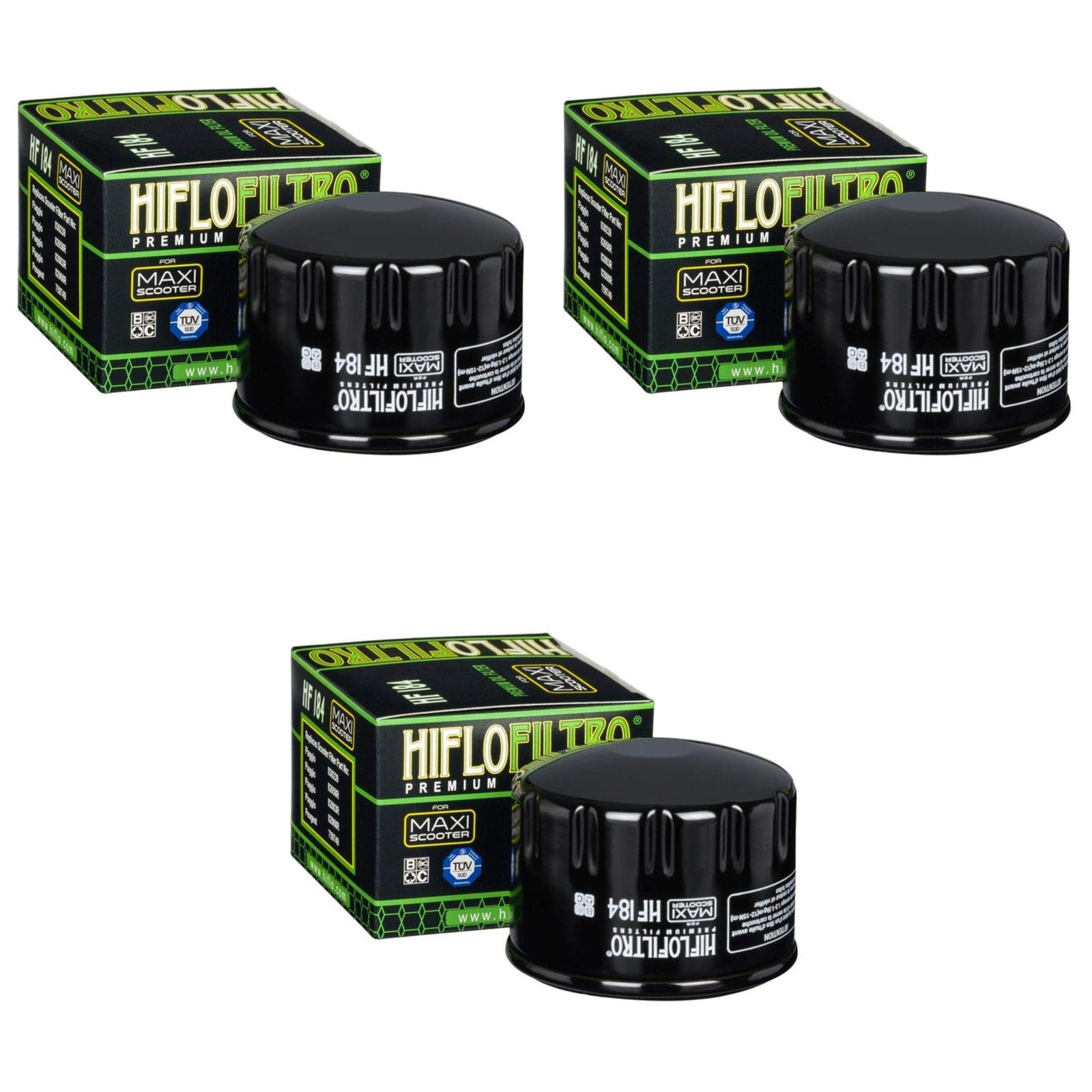 Hiflo 3x Ölfilter MP3 500 LT i.e. Business 2011-2014 HF184 von HifloFiltro