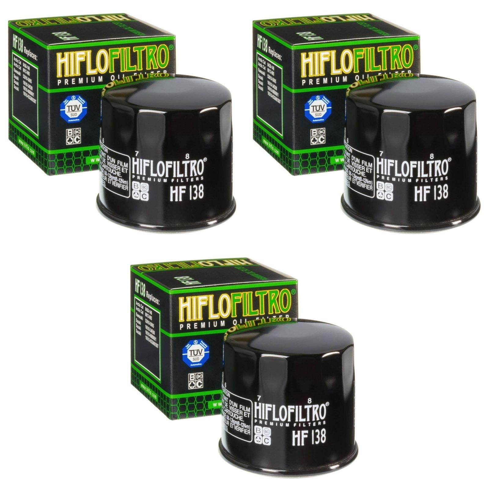 Hiflo 3x Ölfilter SV 650 S 1999-2015 HF138 von HifloFiltro