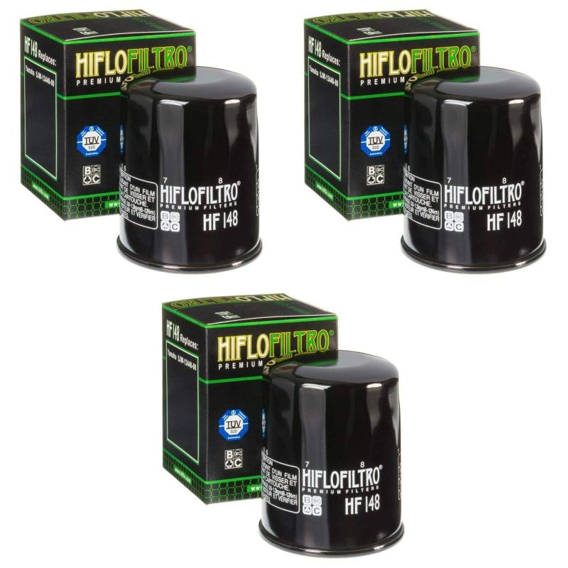 Hiflo 3x Ölfilter Blade 550 4X4 SE IRS EFI LOF Edition 2013-2014 HF148 von HifloFiltro