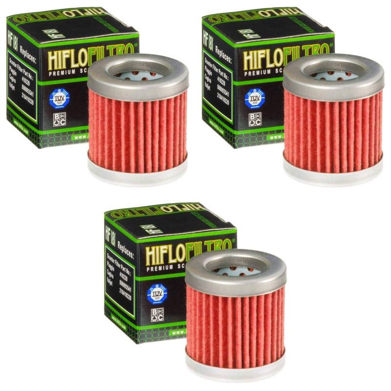 Hiflo 3x Ölfilter ET4 125 1996-2000 HF181 von HIFLO