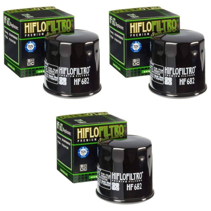 Hiflo 3x Ölfilter CF 500 Atlas 4x4 2009-2015 HF682 von HifloFiltro