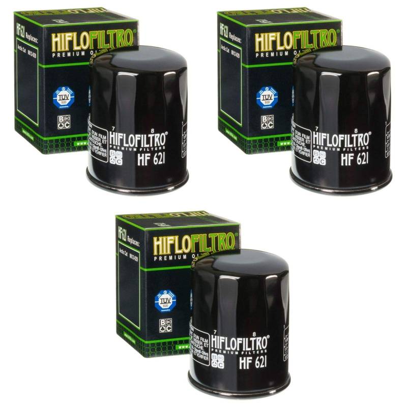 Hiflo 3x Ölfilter Cat 1000 i EFT XT 2013-2015 HF621 von HifloFiltro