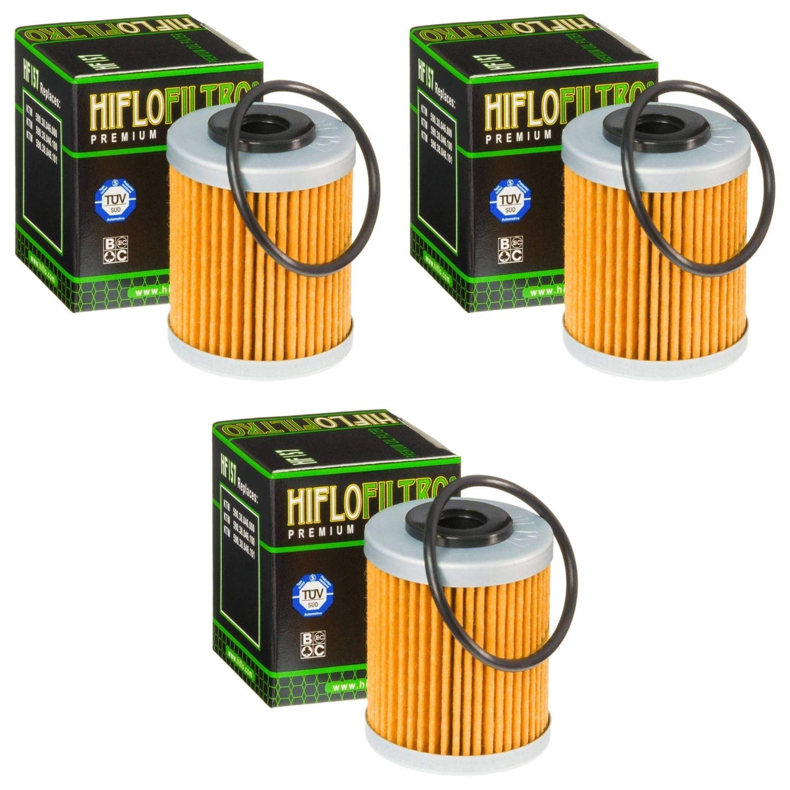 Hiflo 3x Ölfilter EXC 400 Racing 2000-2007 HF157 von HifloFiltro