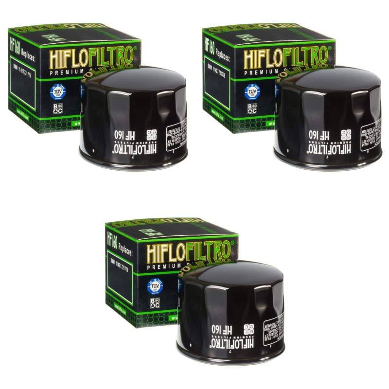 Hiflo 3x Ölfilter F 800 800 R ABS 2009-2014 HF160 von HifloFiltro