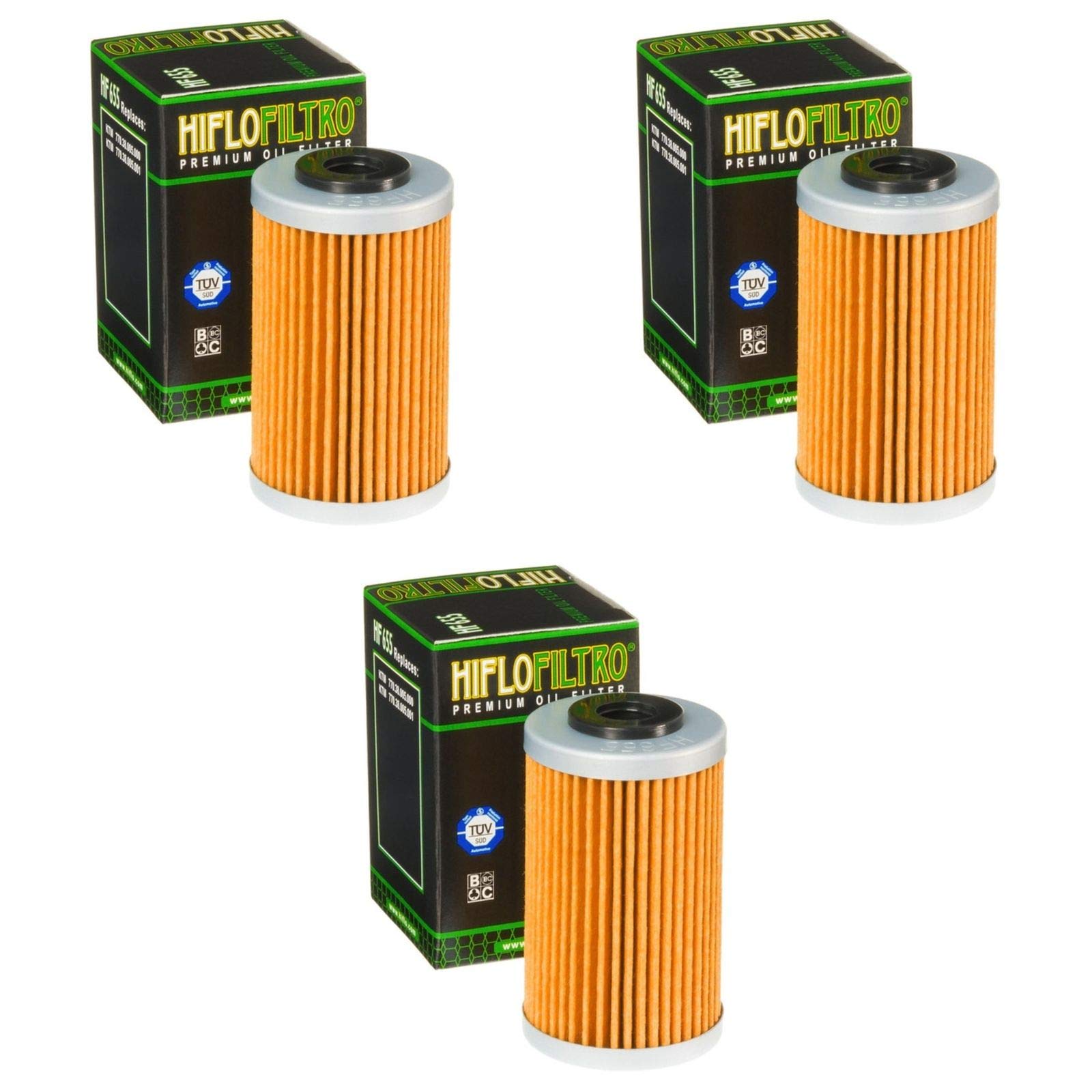 Hiflo 3x Ölfilter FE 450 i.e. 2009-2013 HF655 von HifloFiltro