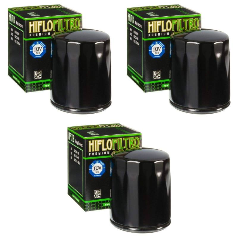 Hiflo 3x Ölfilter FLSTSB 1584 Softail Cross Bones 2009-2011 HF171B von HifloFiltro