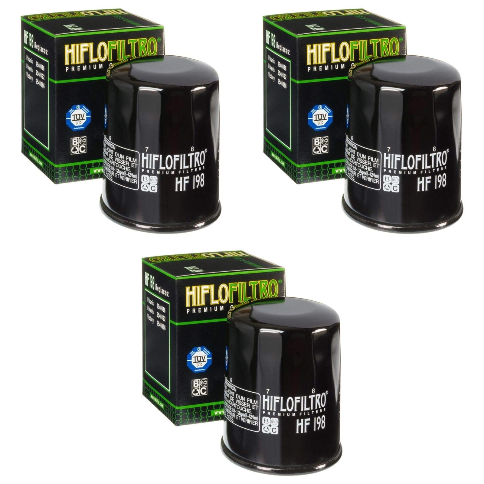 Hiflo 3x Ölfilter Hammer 1800 8 Ball 2010-2014 HF198 von HifloFiltro