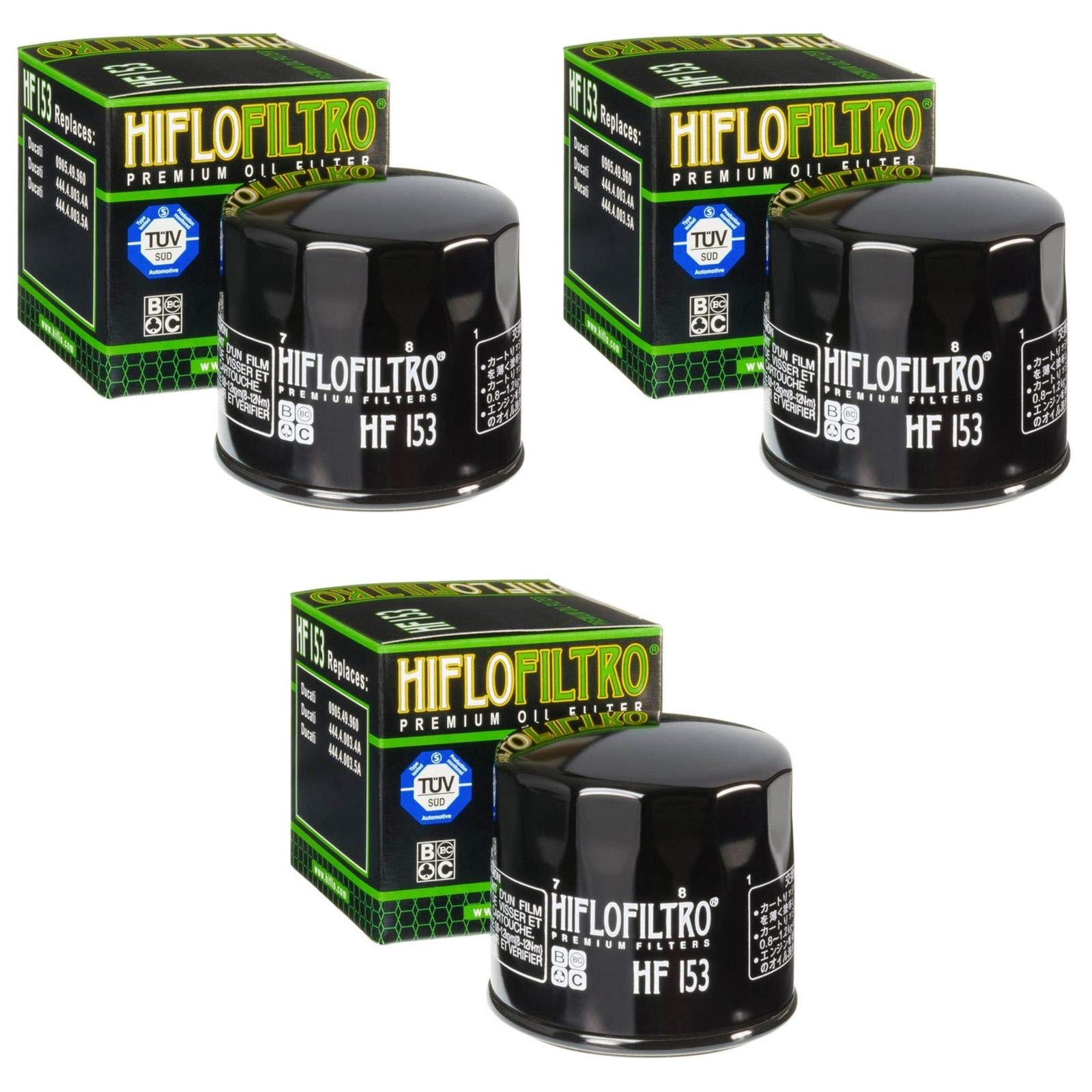 Hiflo 3x Ölfilter Monster 916 S4 Monster 2001-2003 HF153 von HifloFiltro