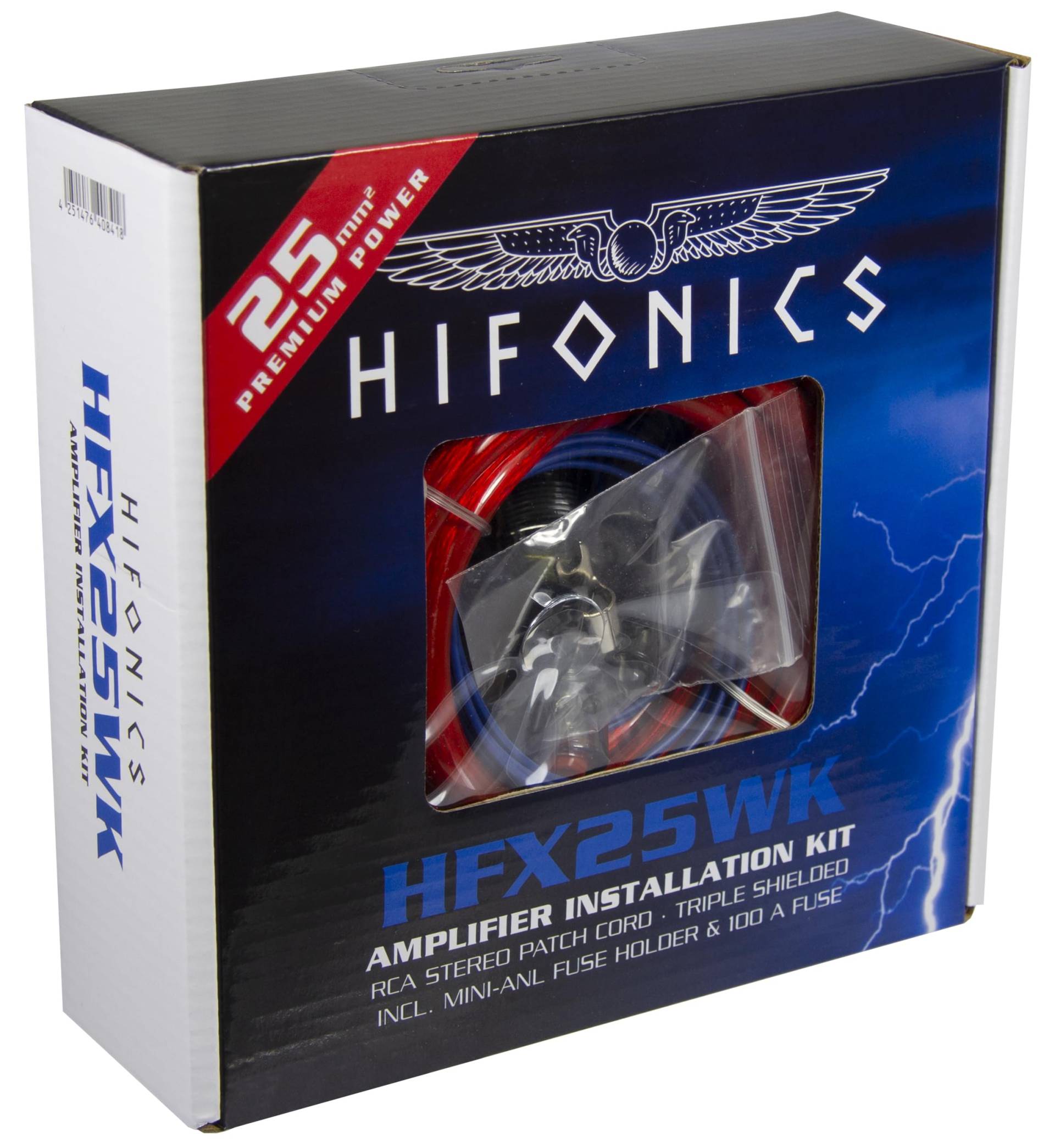 Hifonics Car HiFi Stromkabel-Set 25 mm², 25 mm², 0.5 mm² von Hifonics