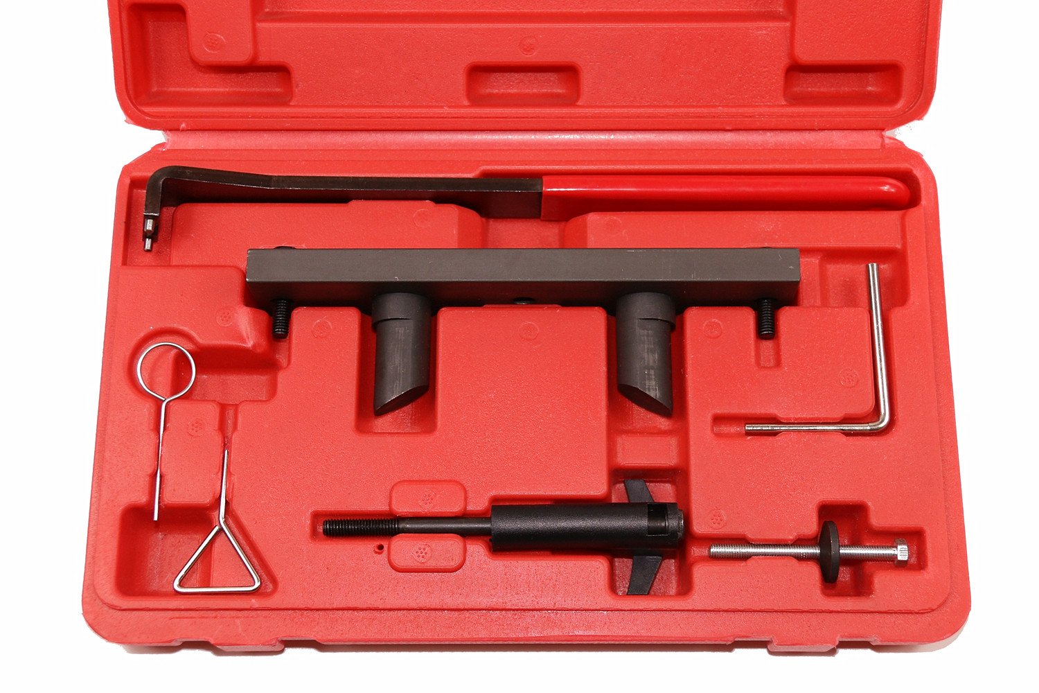 Highking Tool Motor-Nockenwellen-Nockenausrichtung Timing Tool Kit, Motornockenwellenspannung Spering-Verriegelungsausrichtung Zahnriemen-Werkzeug-Kit, Kompatibel Für Audi VW 2.0L Turbo FSI/TFSI von Highking Tool