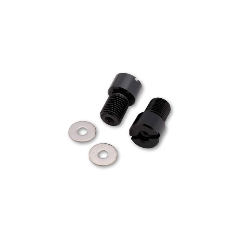 1 Paar Highsider Lenkeradapter für diverse Yamaha Originallenker, Aluminium, schwarz M16 auf M6 von Highsider