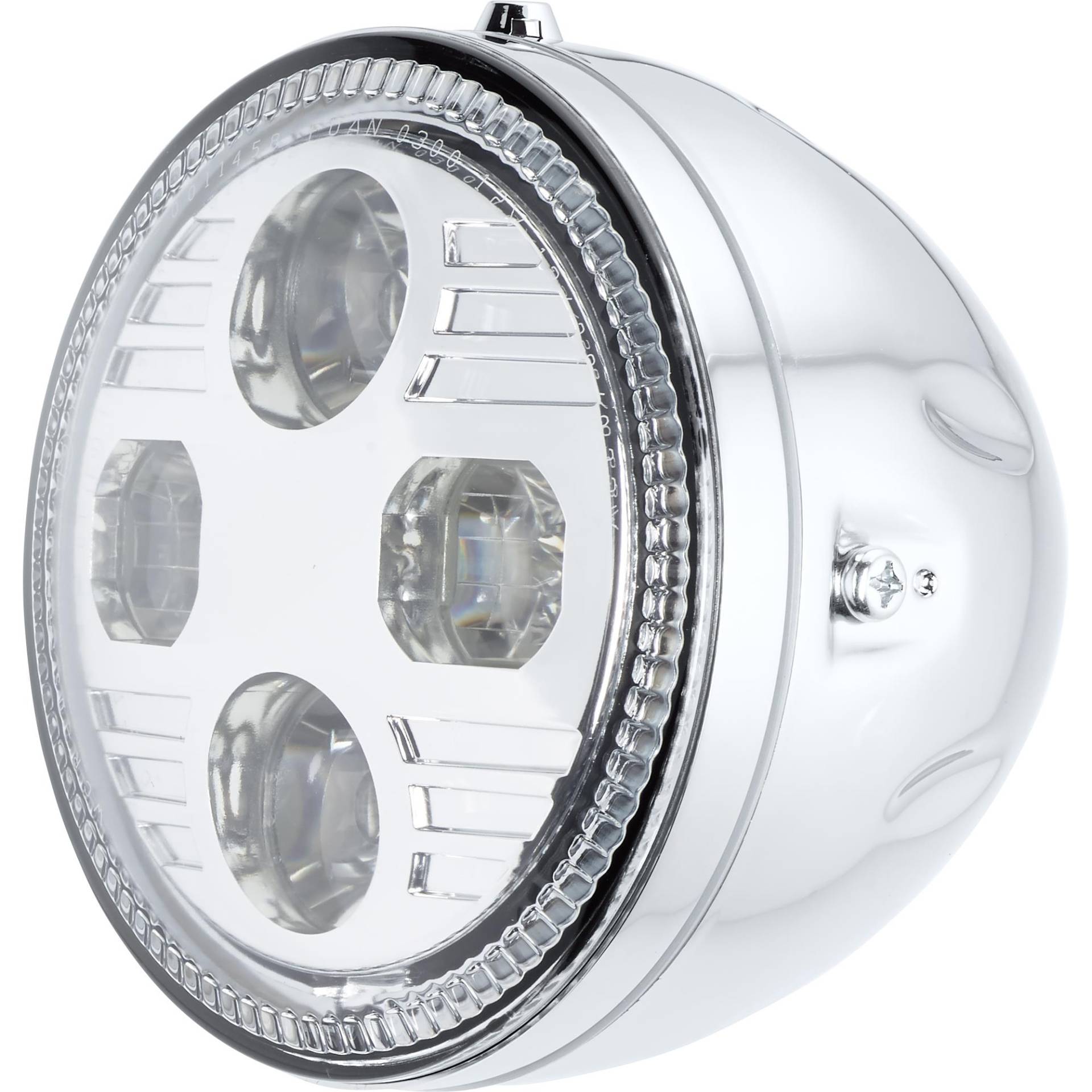 Highsider Atlanta LED Hauptscheinwerfer 145 mm seitlich chrom von Highsider