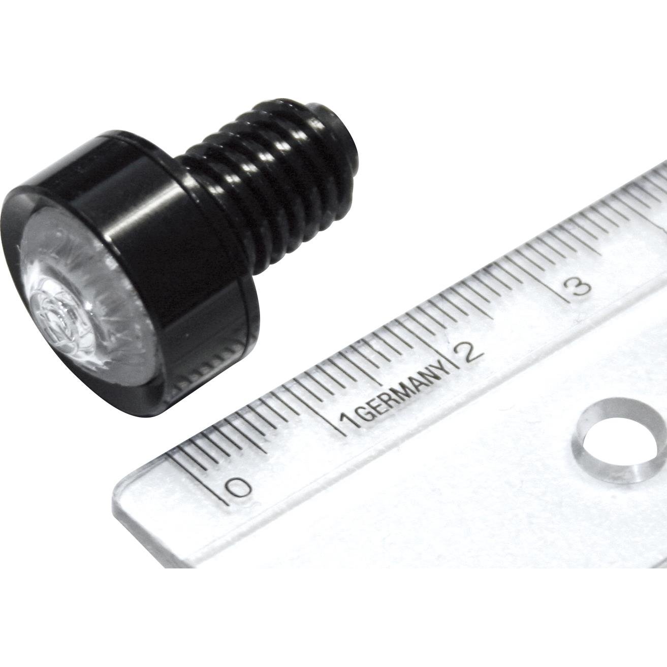 Highsider LED Alu Rücklicht Mono Ø18mm M10 schwarz, klares Glas von Highsider